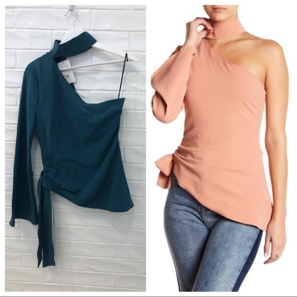 NORDSTROM Dance and Marvel One Shoulder Choker Top - Picture 1 of 10